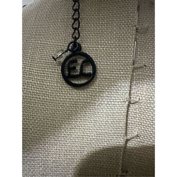 Erica Lyons Black Gothic Metal Bow intricate Triple Row Necklace Signed - Picture 4 of 6